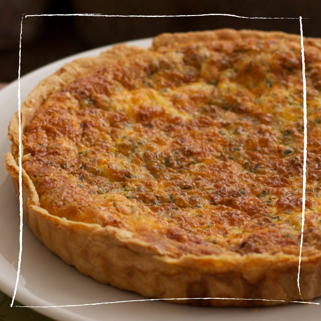 Wilde Möhre-Quiche in der Zubereitung