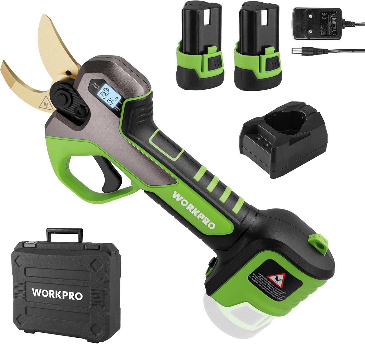 WORKPRO 12V Akku Gartenschere Komplettset 2025
