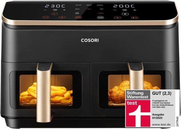 COSORI Heißluftfritteuse mit Sichtfenster – Testsieger 2025