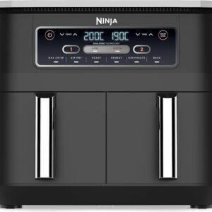Ninja Foodi Dual Zone Doppel Heißluftfritteuse AF300EU schwarz mit 2 Fächern und digitaler Steuerung
