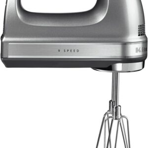 itchenAid 5KHM9212 Handmixer Testsieger 2025 in Empire Rot mit 9 Stufen und Metallgehäuse